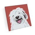Old English Sheepdog Hand Crafted Glass Dog Coasters