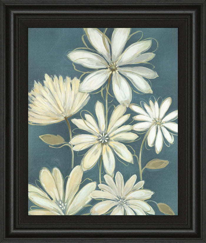 Opposites Attract I By Maria - Framed Print Wall Art - Blue