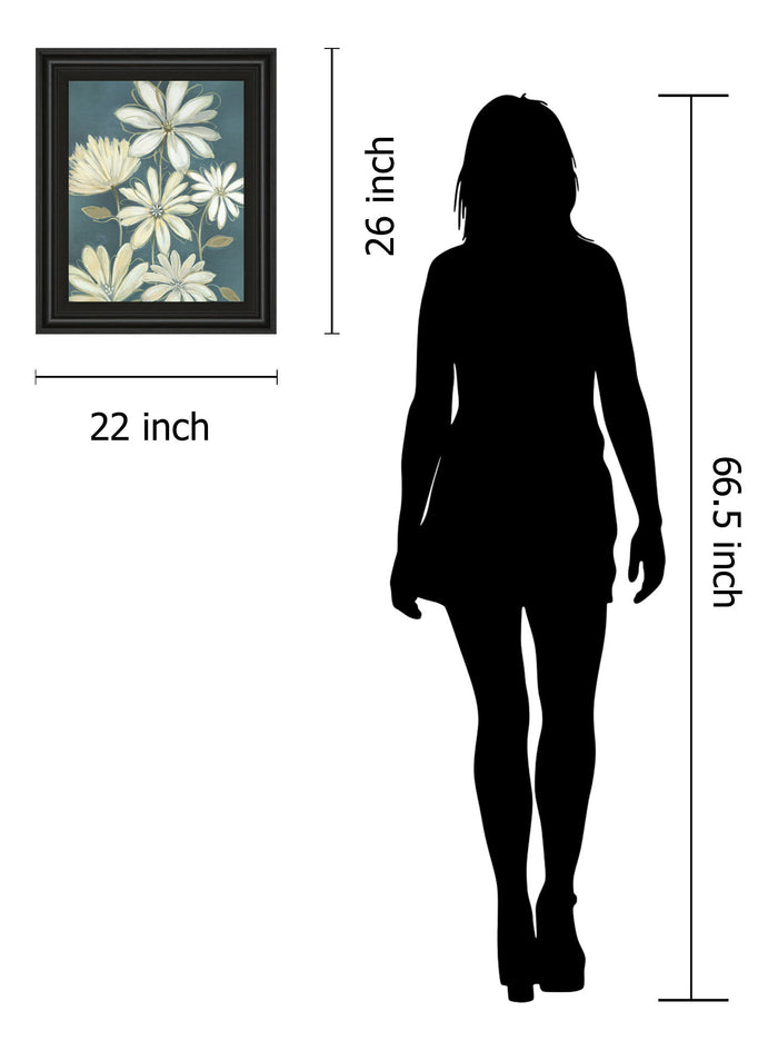 Opposites Attract I By Maria - Framed Print Wall Art - Blue