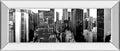 Panorama Of NYC VII By Jeff Pica - Mirror Framed Print Wall Art - Dark Gray