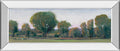 Panoramic Treeline Il By Tim Otoole - Mirror Framed Print Wall Art - Dark Green