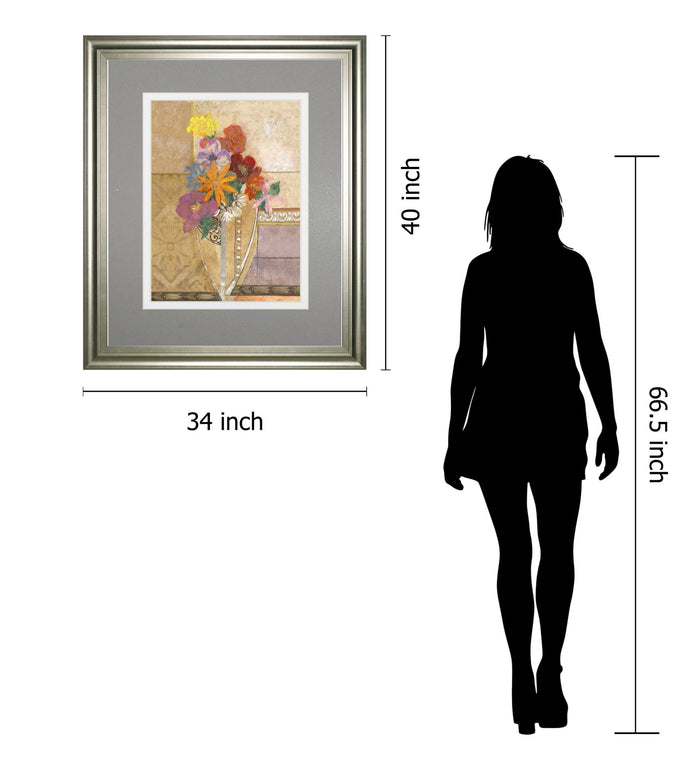 Pansy By Hollack - Framed Print Wall Art - Beige