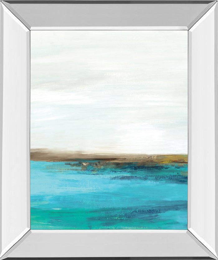 Pastoral Landscape I By Tom Reeves - Mirror Framed Print Wall Art - Gray