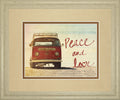 Peace And Love By Gail Peck - Framed Print Wall Art - Beige