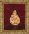 Pear By Norman Wyatt, Jr. - Framed Print Wall Art - Dark Red