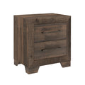 Peyton - 2-Drawer Nightstand With Metal Pulls, Finished Back And Drawer Interiors - Brown Penny