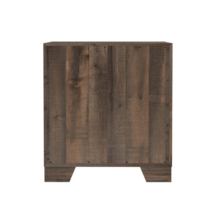Peyton - 2-Drawer Nightstand With Metal Pulls, Finished Back And Drawer Interiors - Brown Penny
