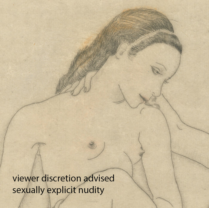 Mariette Lydis - Plate from Poemes by Sappho - Poems - tribbing - tribadism - detail