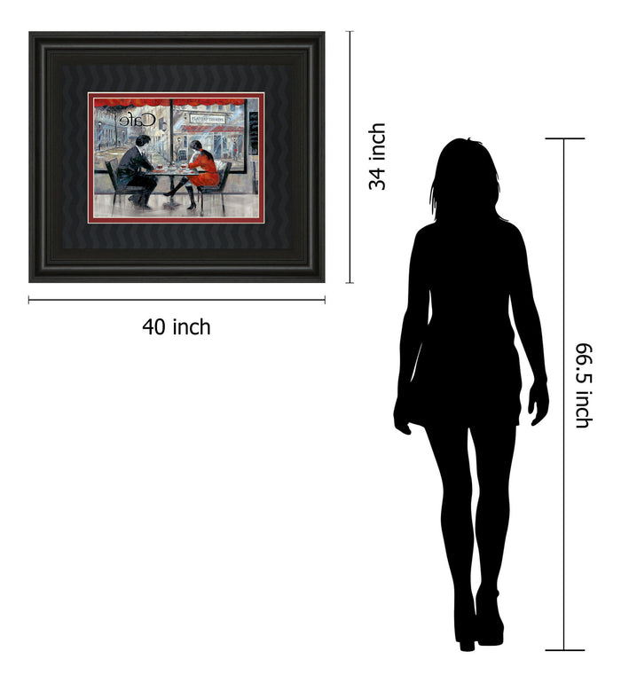 Player's Theatre By Ruanne Manning - Framed Print Wall Art - Dark Gray