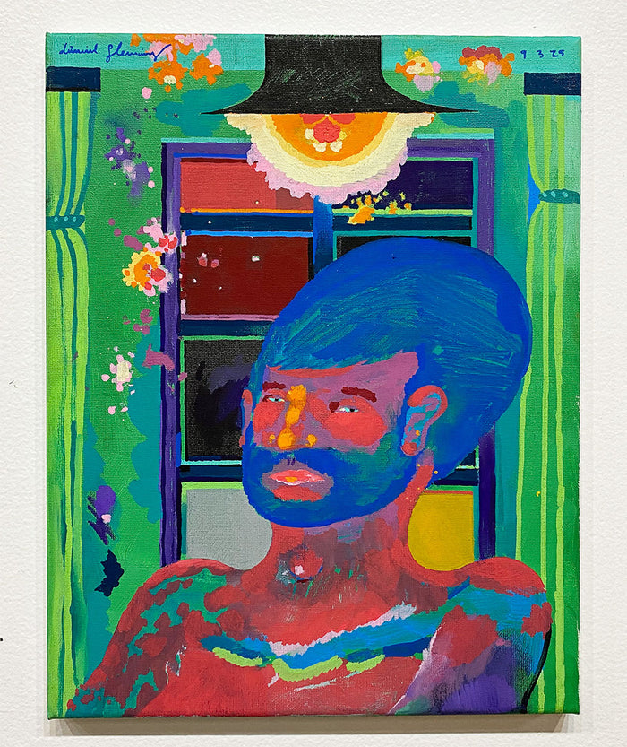 "Portrait of the Artist in Green" by Daniel Fleming