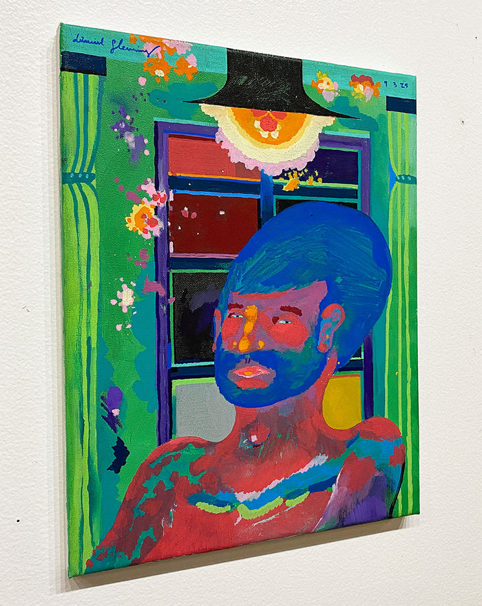"Portrait of the Artist in Green" by Daniel Fleming