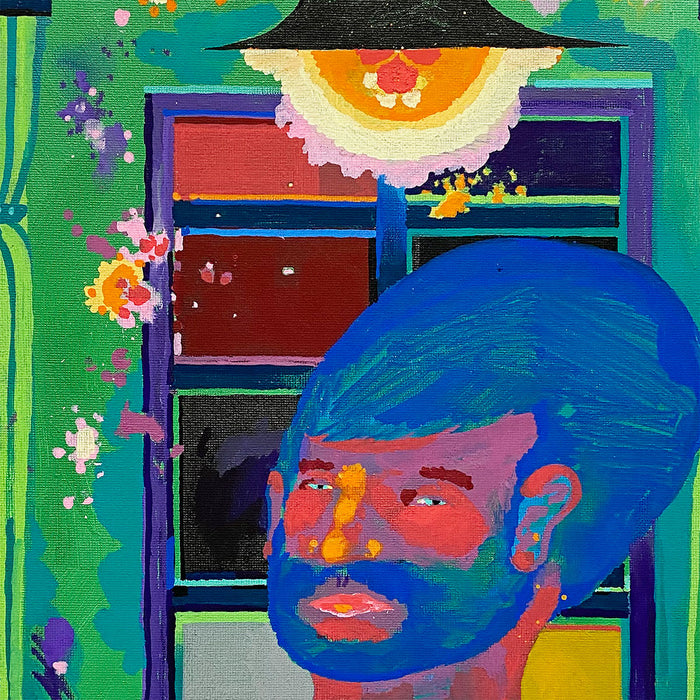 "Portrait of the Artist in Green" by Daniel Fleming