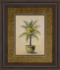 Potted Palm I - Framed Print Wall Art - Light Brown
