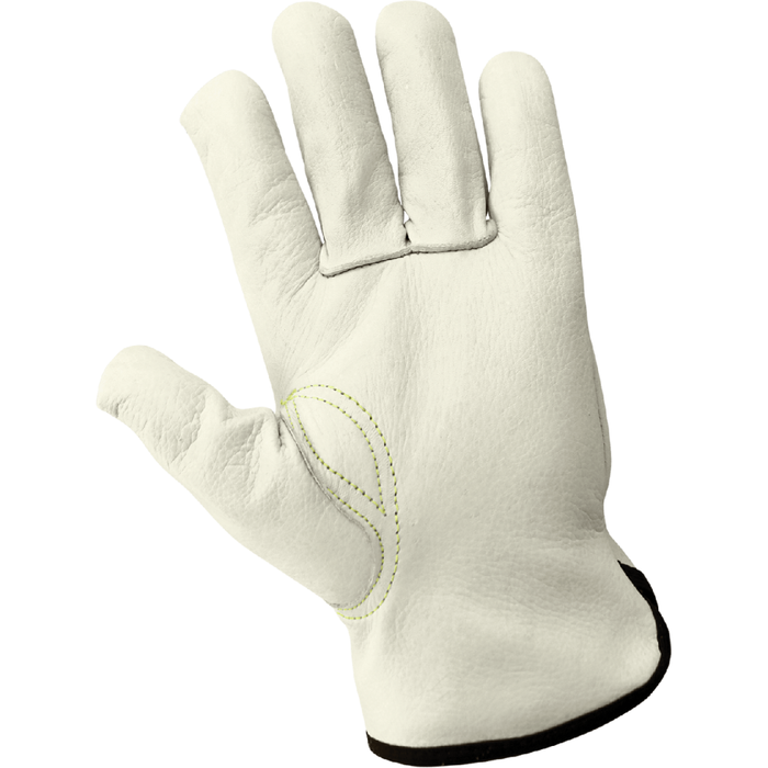 Premium-Grade Grain Cowhide Drivers Style Retail Tagged Gloves with Keystone Thumb - 3200-T