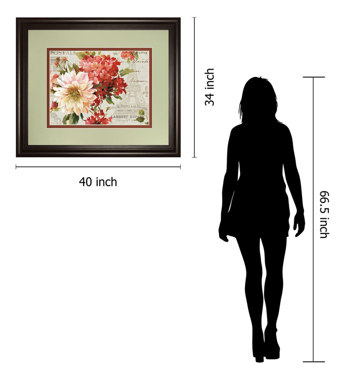 Ps Je T'aime I Light By Lisa Audit - Framed Print Wall Art - Beige