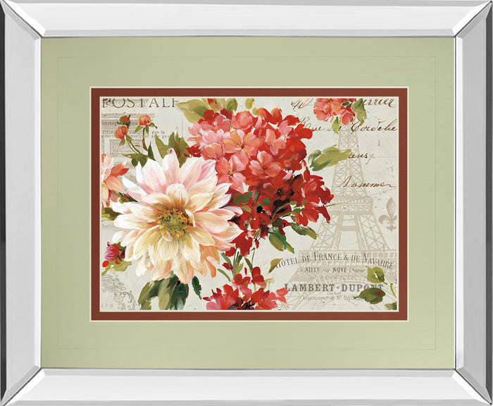 Ps Je T'aime I Light By Lisa Audit - Mirror Framed Print Wall Art - Beige