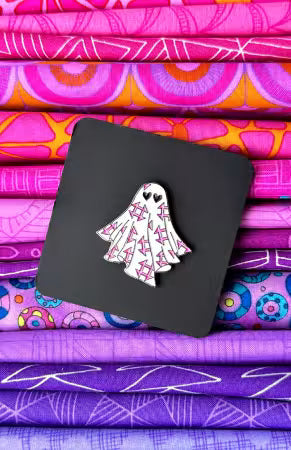Quilt Ghost Enamel Pin