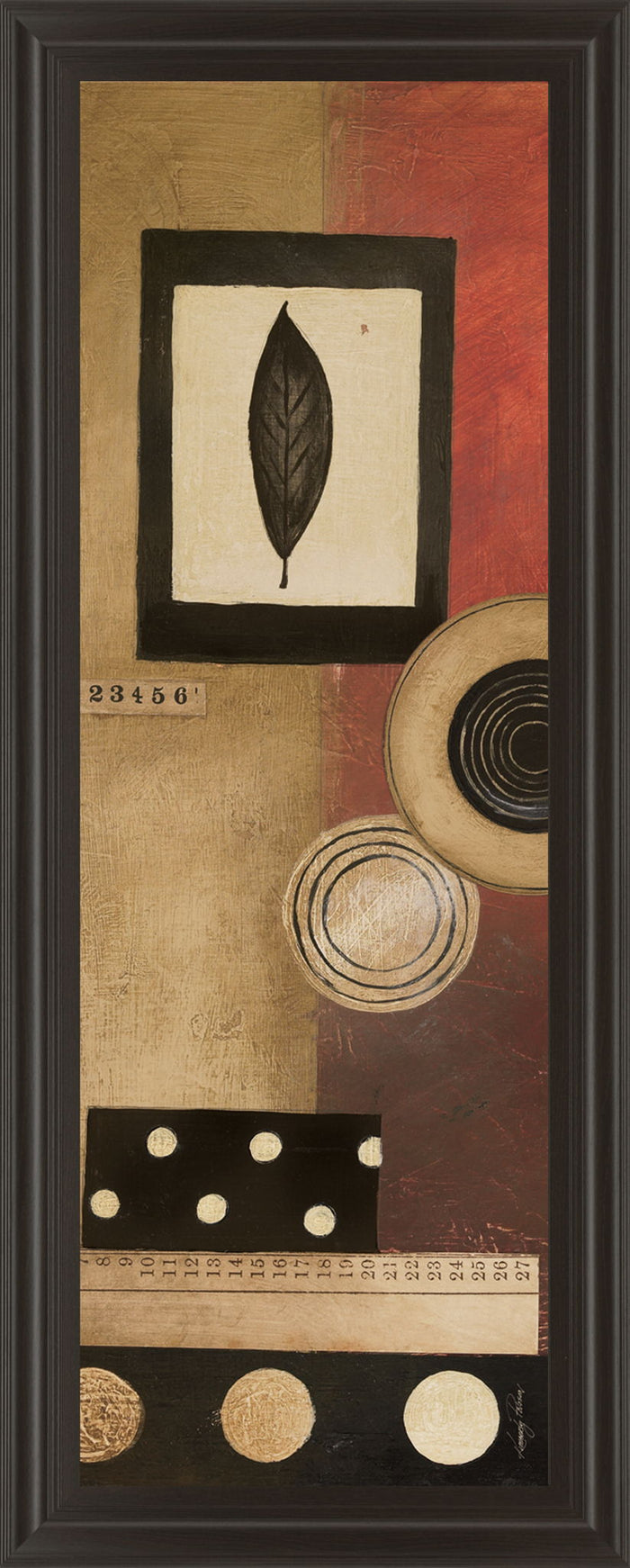 Radius Panel I By Kimberly Poloson - Framed Print Wall Art - Light Brown