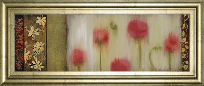 Rain Flower Il By Dysart - Framed Print Wall Art - Beige