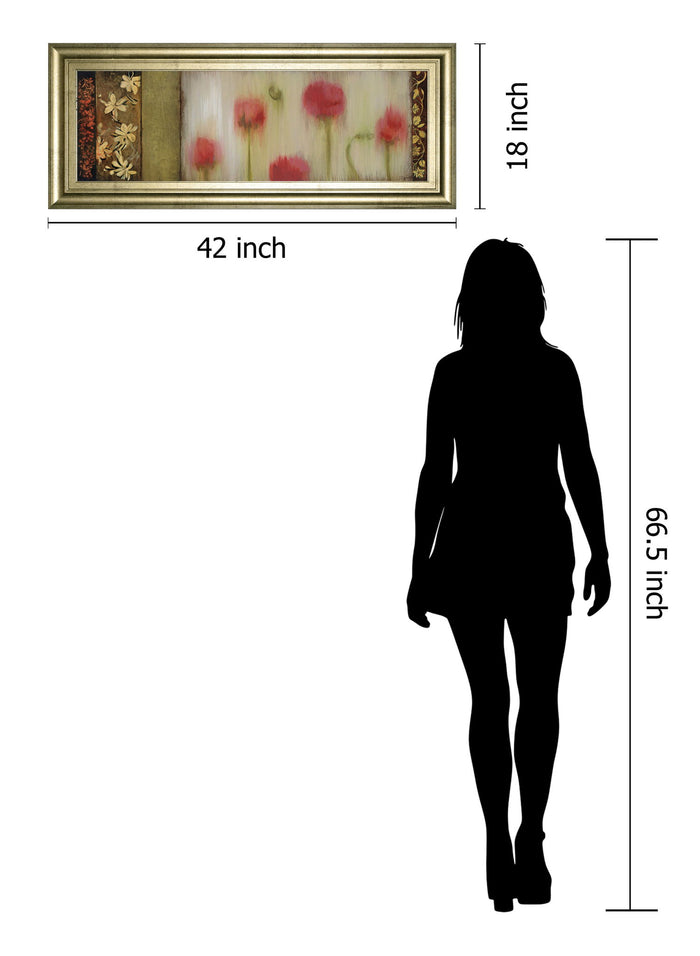 Rain Flower Il By Dysart - Framed Print Wall Art - Beige