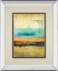 Rain I By Patrica Pinto - Mirror Framed Print Wall Art - Green