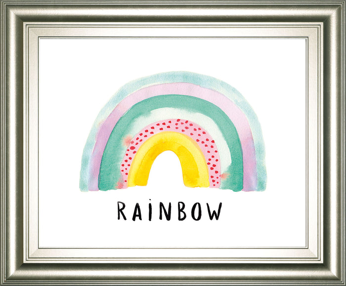 Rainbow Joy By Joelle Wehkamp - Framed Print Wall Art - White