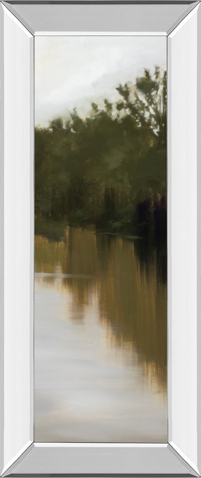 River Journey By Megan Lightell - Framed Print Wall Real Glass - Dark Brown