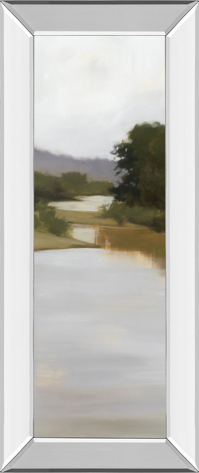 River Journey By Megan Lightell - Mirror Framed Print Wall Art - Gray