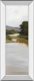 River Journey By Megan Lightell - Mirror Framed Print Wall Art - Gray