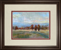 River Run By Louis Bourne - Framed Print Wall Art - Light Blue
