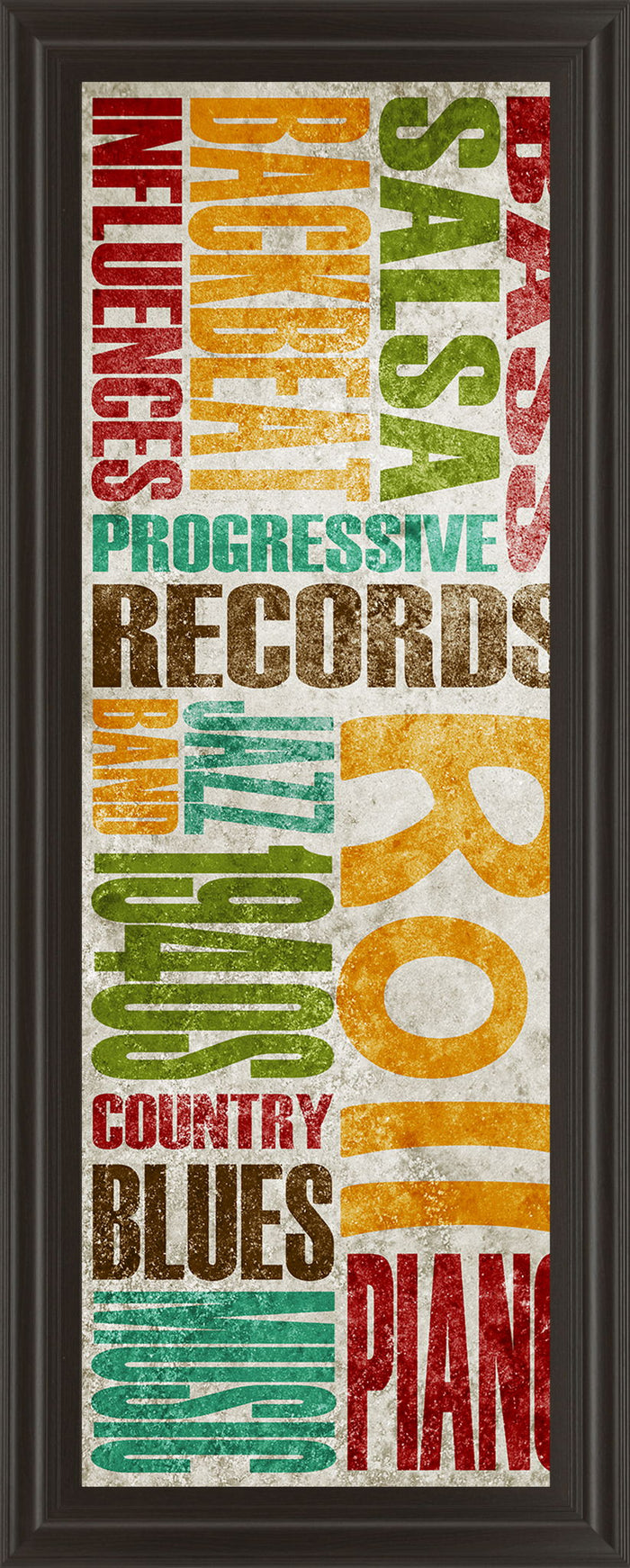 Rock & Roll By Sd Graphics Studio - 18 x 42 - Orange