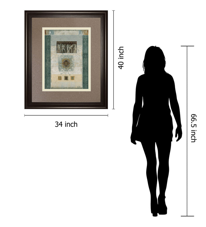 Romanesque Il By Douglas - Framed Print Wall Art - Light Brown