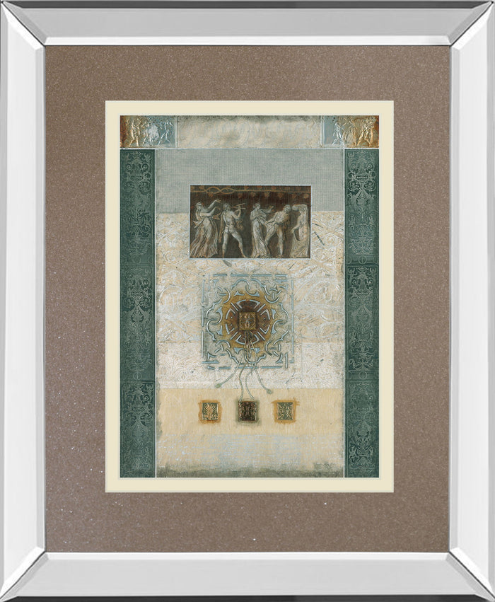 Romanesque Il By Douglas - Mirror Framed Print Wall Art - Light Brown