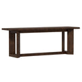 Ronan - Dining Bench With Trestle Bar And Mango Veneers - Rich Brown