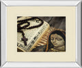 Rosary In Bible By Kbuntu - Mirror Framed Print Wall Art - Beige