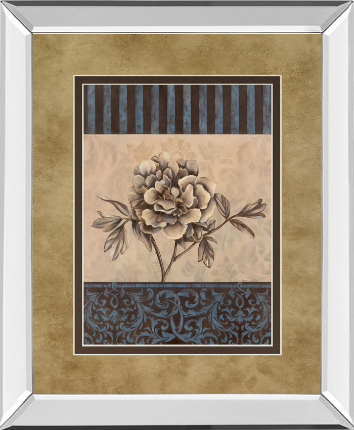 Rose Refined I By Carol Robinson - Mirror Framed Print Wall Art - Light Brown
