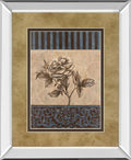Rose Refined Il By Carol Robinson - Mirror Framed Print Wall Art - Light Brown