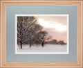 Rosy Sunset By Frank Assaf - Framed Print Wall Art - Gray