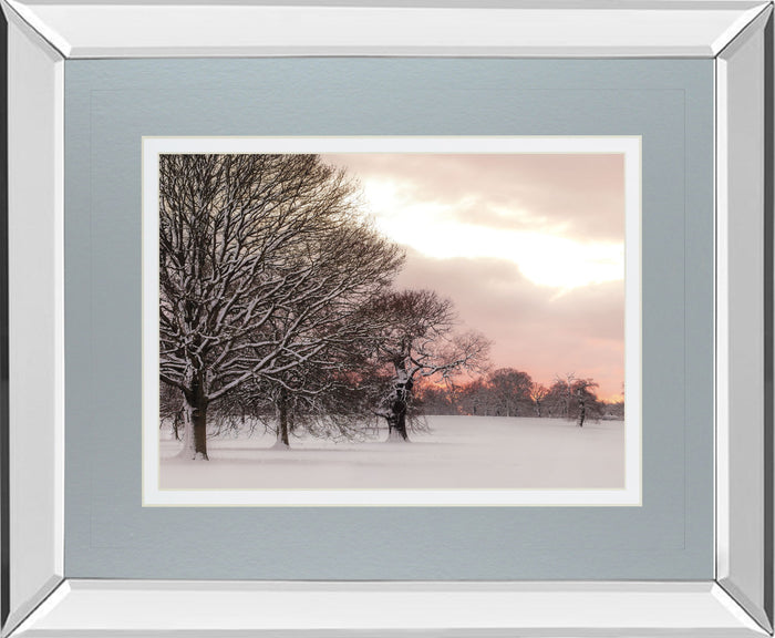 Rosy Sunset By Frank Assaf - Mirror Framed Print Wall Art - Gray