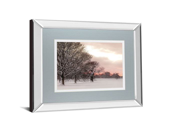 Rosy Sunset By Frank Assaf - Mirror Framed Print Wall Art - Gray