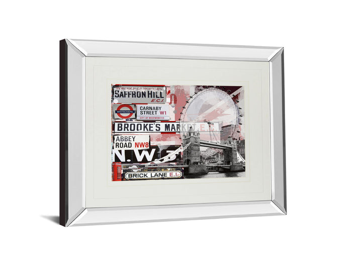 Saffron Hill By Andrew Cotton - Mirror Framed Print Wall Art - Gray