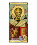 Saint Nicolaos (Aged icon - SW Series)-Christianity Art
