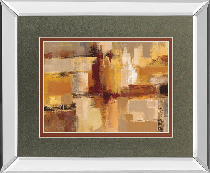 Sandcastles By Silvia Vassileva - Mirror Framed Print Wall Art - Light Brown