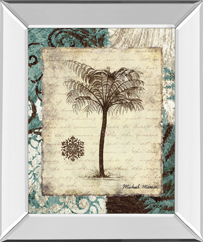 Secret Fern IV By Michael Marcon - Mirror Framed Print Wall Art - Beige