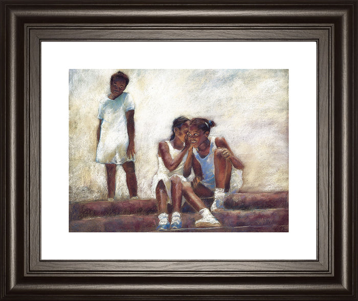 Secrets By Sharon Wilson - Framed Print Wall Art - Beige