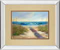 Serenity Il By Karen Marguliss - Mirror Framed Print Wall Art - Beige