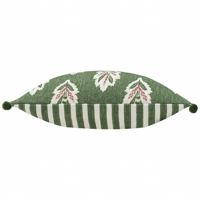 Sessile Leaf Printed Cushion Leaf Green: Leaf Green / Feather Rich Filled / 30 x 50