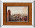 Shades Of New York By Markus Haub - Mirror Framed Print Wall Art - Light Brown