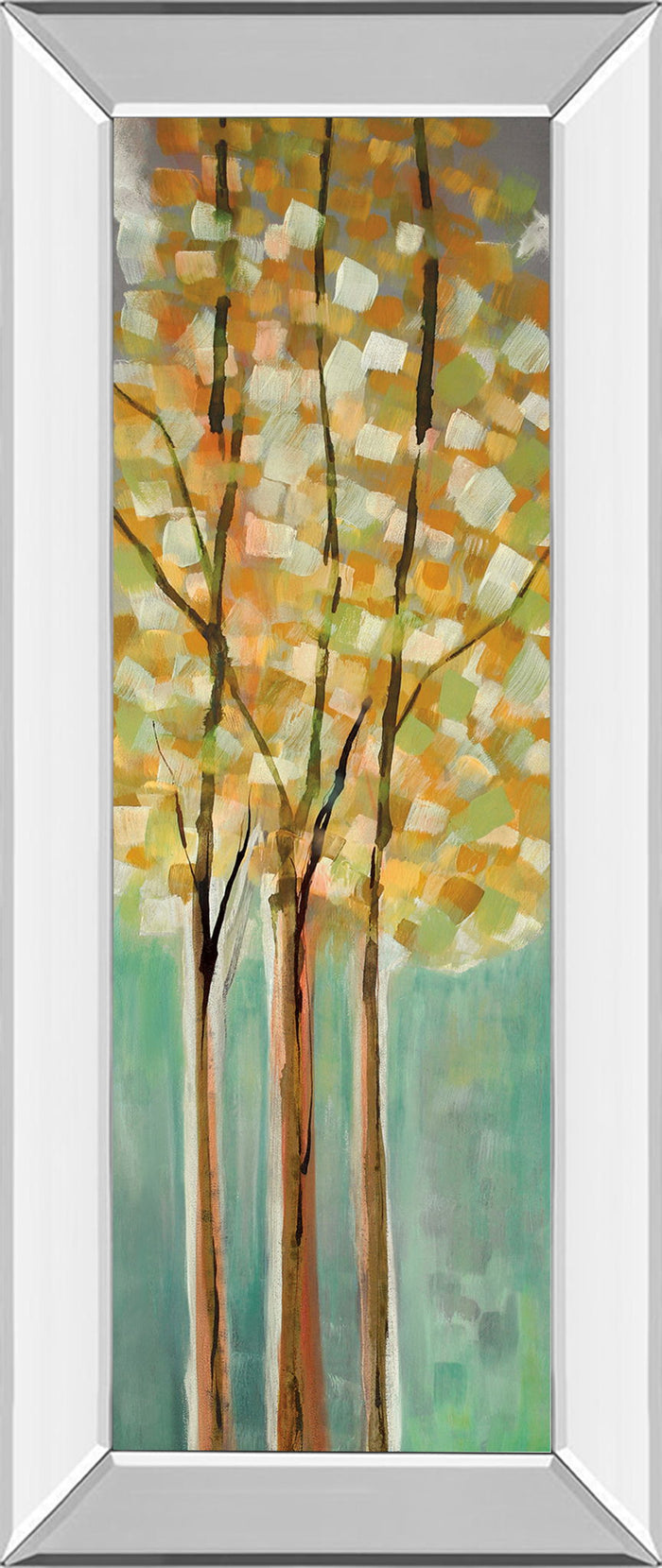 Shandalee Woods Il By Susan Jill - Mirror Framed Print Wall Art - Light Brown