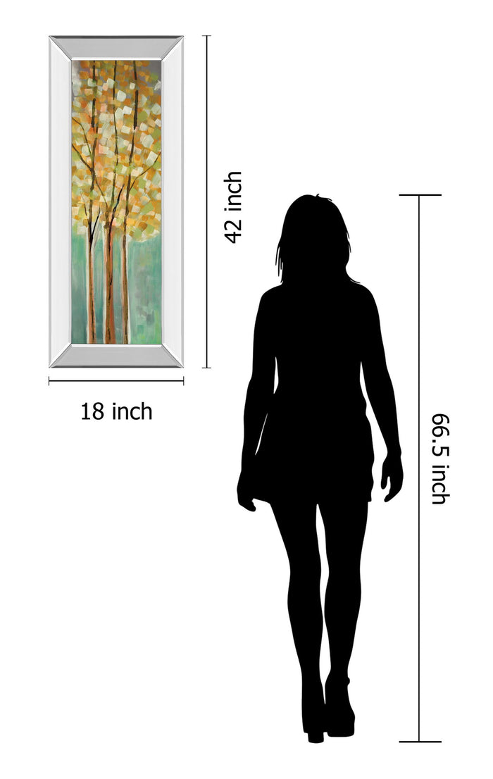 Shandalee Woods Il By Susan Jill - Mirror Framed Print Wall Art - Light Brown